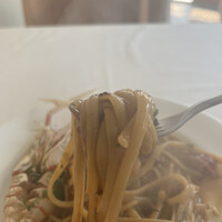 ナポリ、アマルフィ料理 Ti picchio 中目黒 - ランチ２９００円。良き茹で加減で、リングイネの醍醐味を堪能しました（╹◡╹）