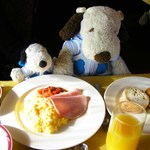 ダイナープレヤデス - 昨日の夜と同じ食堂車(ダイナープレヤデス)で朝食！洋食と和食が選べるんだ （いずれも1500円)