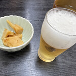すぎ原 - ビール&お通し(美味い)