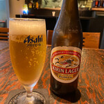 かに漁師の家 - キリンラガー。抜680円。