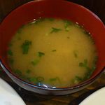 ビーフシチューとハンバーグステーキのお店 BUN吉 - セットの豚汁（味噌汁？）