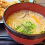 ばぁばのお昼ごはん - 素麺入り味噌汁