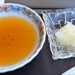 ばぁばのお昼ごはん - 天つゆ、大根おろし