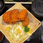 釧路ふく亭 - ・ミックスカツ定食1580円