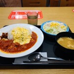 Matsuya - チキチートマトカレー生野菜セット ライス大盛910円