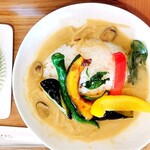Shoku No Tsumugi Kafe Umenohana Ebisuta Nishinomiya Ten - 夏野菜の豆乳グリーンカレー