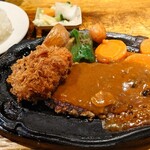 やまぐちさん - カニコロッケとハンバーグ 1,300円