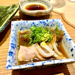 炎水 - 虎魚の胃袋をチリ酢で出してくれました♫  これは嬉しい！