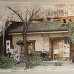 Tenkichi - 壁に飾られていたお店の外観の絵