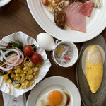 Prince Hotel Lake Biwa Otsu - 焼きたて オムレツやサラダ 和惣菜等