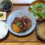 珈琲と定食 MoRiSaN - 20230607ハンバーグＷ