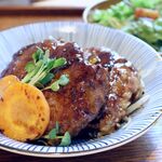 珈琲と定食 MoRiSaN - 20230607ハンバーグＷ・アップ２