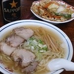 双葉食堂 - 塩ラーメンと野菜炒め