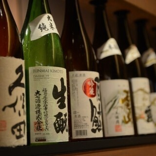 Enjoy a blissful moment with carefully selected sake and shochu