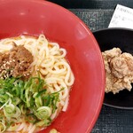 なか卯 - 冷やし担々うどん（並）+鶏唐