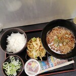 ゆで太郎 - 朝定食Ｃ・かき揚げ