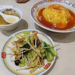 Gyouza No Oushou - 家内のぉ～天津飯583円税込＆ジャストサイズ野菜炒め315円税込ですってぇ〜♪