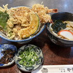 Teuchi Yasue - 天丼・ミニうどん（温）　1,000円