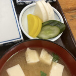 Shima da -  味噌汁/ 漬物/ 椎茸佃煮