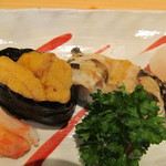 大政 - 雲丹と穴子です