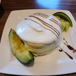 高倉町珈琲 - メロンのリコッタパンケーキ