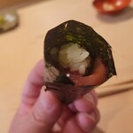 登喜和鮨 - ◆「お任せ握りと料理」◆まぐろ巻き(煮きり)