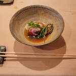 登喜和鮨 - ◆「お任せ握りと料理」◆あら(ポン酢と柚子)