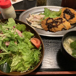 Umaimon Ya Tsukushi - 日替わり定食　ご飯の代わりにサラダ≪大盛り≫