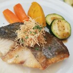 キッチン ブルー グローブ - 反対側から