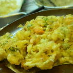 天ぷら しんどう - 大きなかき揚も付いています♪