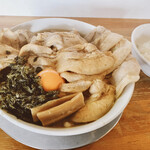 麺屋　たか - 徳島ラーメン肉ダブル！ライス付（税込1,050円）