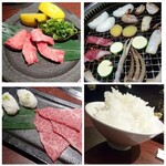 Kuroge Wagyuu Ittougai Yakiniku To Takitate Donabe Gohan Ichi Bakouji - 