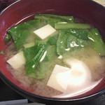ごはん畑 - 味噌汁　ほうれん草