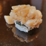 登喜和鮨 - ◆「お任せ握りと料理」◆ばい貝(オレンジ・梅)