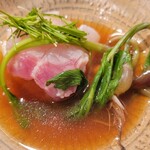 登喜和鮨 - ◆「お任せ握りと料理」◆あら(ポン酢と柚子)