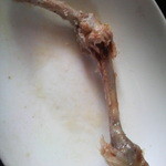 宮内商店 - すぐにこんな状態に！！皮が美味しいので先まで全部食べちゃいます。