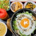 Stone grilled bibimbap set