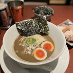 酒肴場 屯 - 【限定】特製濃厚煮干し蕎麦¥1350 （トッピングは別皿）