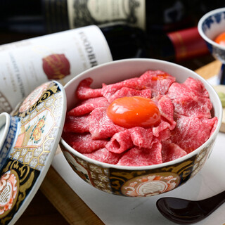 Delight in the famous “Hida beef raw Gyudon (Beef bowl)”