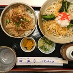 東家 - 選べるおすすめセット¥850 (2023/05上旬)＊豚カルビ丼＊冷やしたぬき