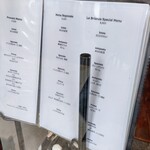 La Brianza - この日のメニュー。メニューは随時変わっていきます