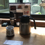 うなぎの緒里 - ☆卓上(冷たいほうじ茶♪)