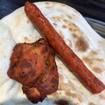 TANDOORI HOUSE - ランチメニュー「スペシャルセット」(1200円)のタンドリーチキン&シークカバブ