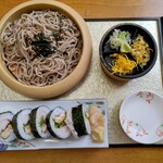 Kandagawa - ざる蕎麦と海鮮レタス巻　　670円