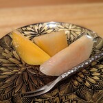 天ぷら たけうち - マンゴー、桃、金色羅皇スイカ