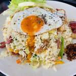 みそら - 料理写真:「ミックスフライドライス」1,200円税込み♫ 黄身がトロリ(●´ω｀●)