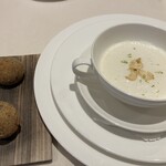 レストラン コートドール - 鱈のブランダード,百合根のフラン