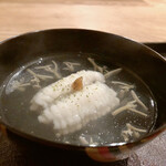 茜坂大沼 - 鱧とジュンサイのお椀