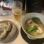 柳麺 呉田 - 水餃子と梅塩らーめんと生ビール