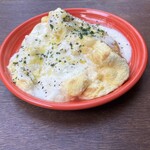 Fluffy soufflé omelet with mascarpone cheese